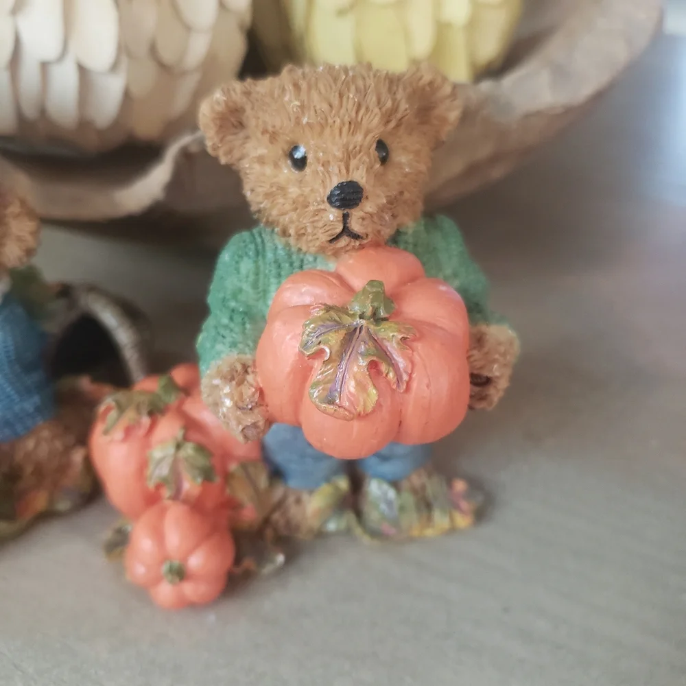 Vintage Home Interiors 1999 Fall Thank You Bears